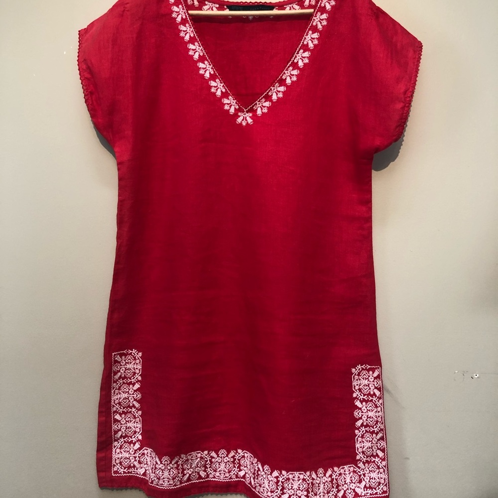 Zara Basic linen dress